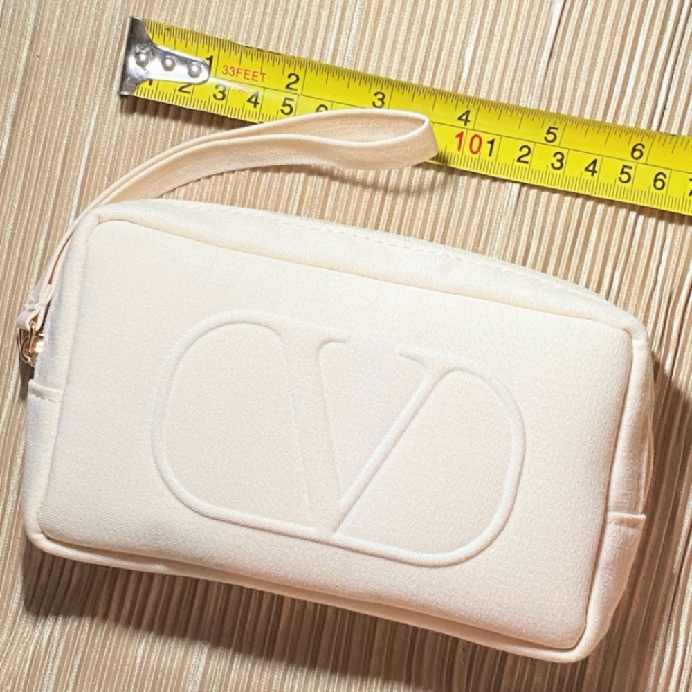 VALENTINO BEAUTY Signature Canvas Makeup Bag Wristlet